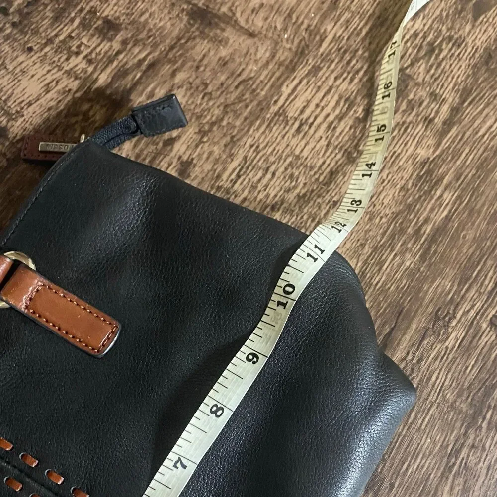 Fossil Mini Bag Black with Brown Accents
